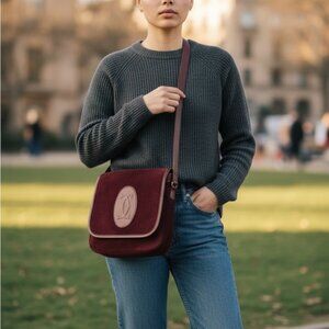 Cartier Deep Red Crossbody Bag